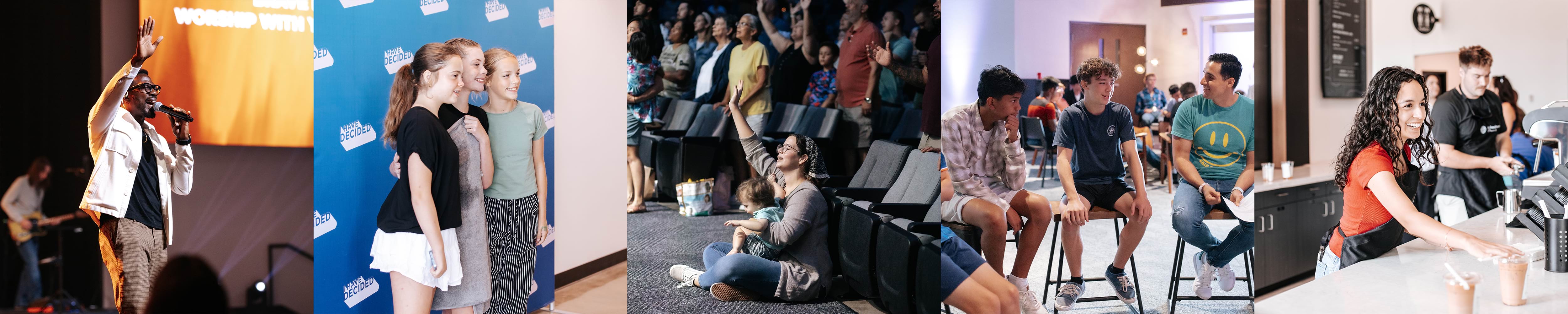 People connecting at Lakeshore Church